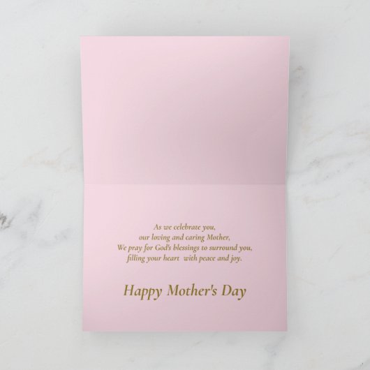 Roze Drie Foto's Schrift Speciale Moederdag Kaart (Binnen)