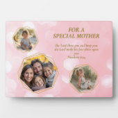 Roze Drie Foto's Schriftgedeelte Speciale Moederda Fotoplaat (voorkant)