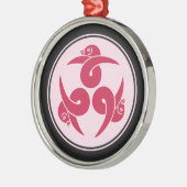  roze drie ganzen Japanse Mon Art Metalen Ornament (Links)