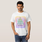 Roze Driehoek alien T-shirt (Voorkant volledig)