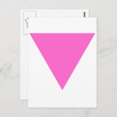 Roze driehoek briefkaart (Voorkant / Achterkant)