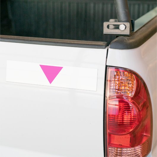 Roze driehoek bumpersticker (Op Truck)