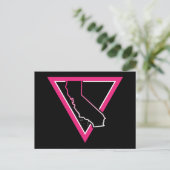 roze driehoek californië briefkaart (Staand voorkant)