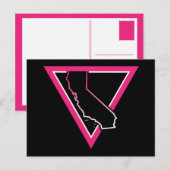 roze driehoek californië briefkaart (Voorkant / Achterkant)
