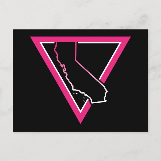 roze driehoek californië briefkaart (Voorkant)