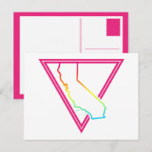 roze driehoek californië briefkaart (Voorkant / Achterkant)