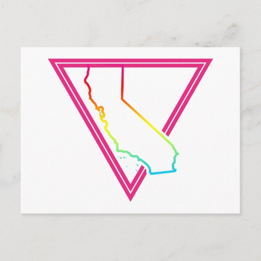 roze driehoek californië briefkaart (Voorkant)