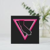 roze driehoek californië kaart (Staand voorkant)