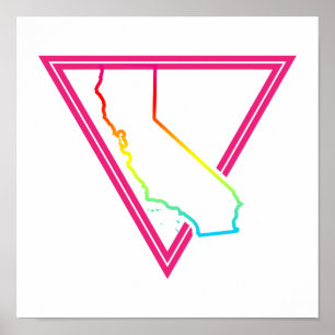 roze driehoek californië poster