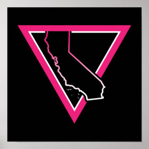 roze driehoek californië poster
