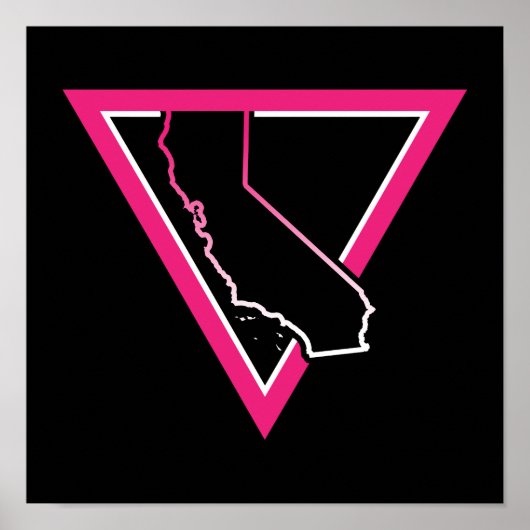 roze driehoek californië poster (Voorkant)