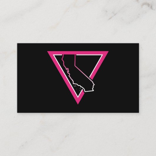roze driehoek californië visitekaartje (Voorkant)