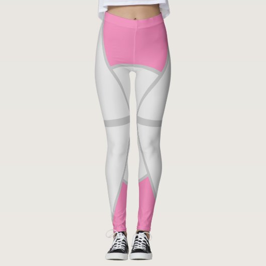 Roze Driehoek Leggings (Voorkant)