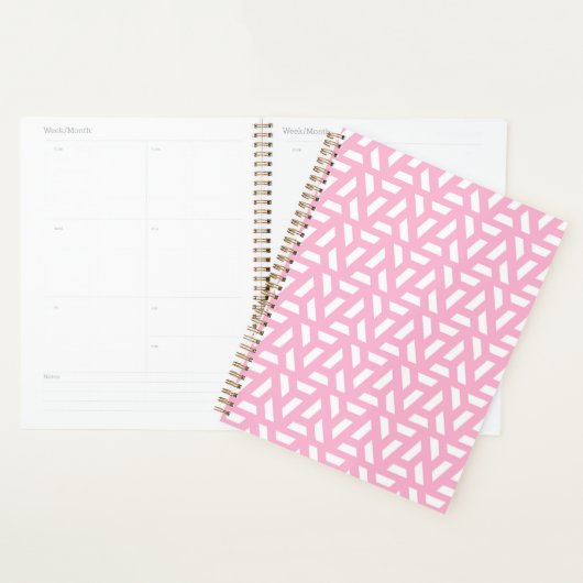 Roze Driehoek Patroon Planner (Display)