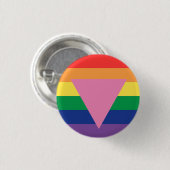 Roze driehoek Pride vlag Ronde Button 3,2 Cm (Voorkant /achterkant)