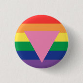 Roze driehoek Pride vlag Ronde Button 3,2 Cm (Voorkant)