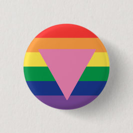 Roze driehoek Pride vlag Ronde Button 3,2 Cm