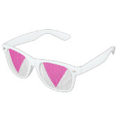 roze driehoek retro zonnebril (Gekanteld)