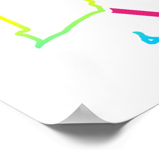 roze driehoek rhoeiland poster (Hoek)