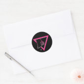 roze driehoek rhoeiland ronde sticker (Envelop)
