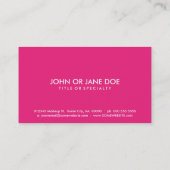 roze driehoek rhoeiland visitekaartje (Achterkant)