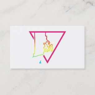 roze driehoek rhoeiland visitekaartje