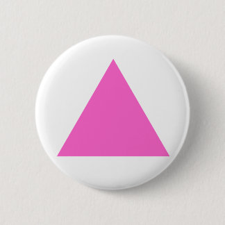 Roze driehoek ronde button 5,7 cm