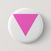 Roze driehoek ronde button 5,7 cm (Voorkant)