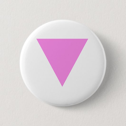 Roze driehoek ronde button 5,7 cm (Voorkant)