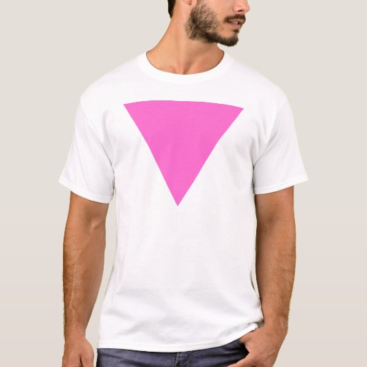 Roze driehoek t-shirt (Voorkant)