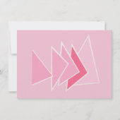 Roze driehoeken notitiekaartje (Achterkant)