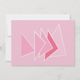 Roze driehoeken notitiekaartje