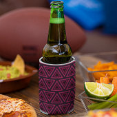 Roze driehoeken patroon blikjeskoeler