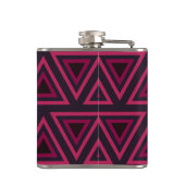 Roze driehoeken patroon heupfles (Achterkant)