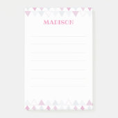 Roze Driehoeken Post it Notes (Voorkant)