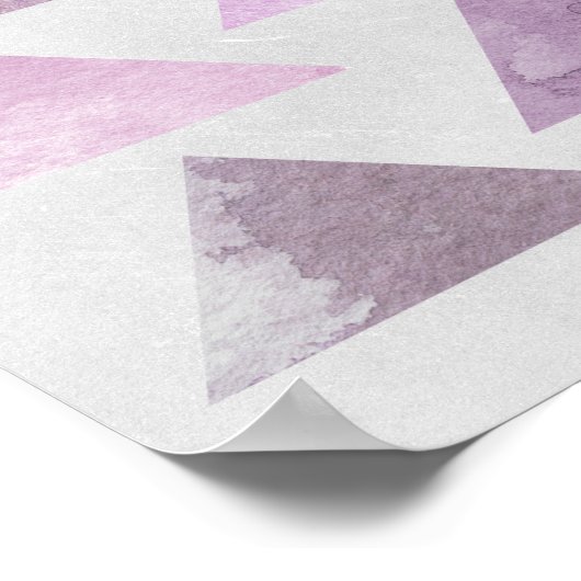 Roze driehoeken poster (Hoek)