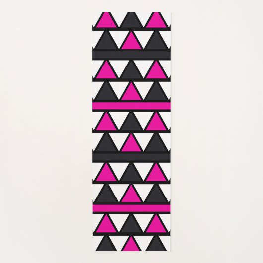 roze driehoeken yogamat (Voorkant)