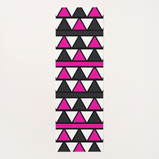 roze driehoeken yogamat (Achterkant)