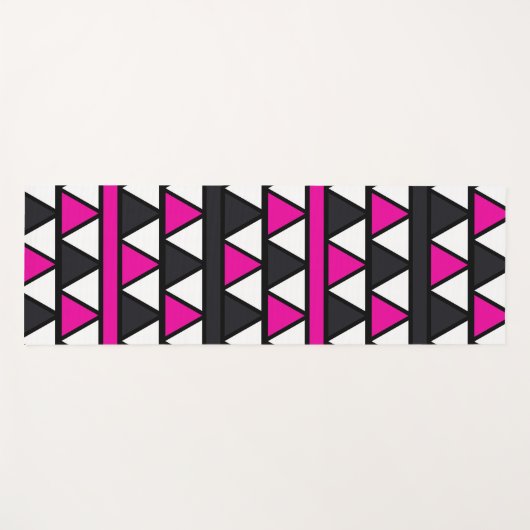 roze driehoeken yogamat (Voorkant (horizontaal))