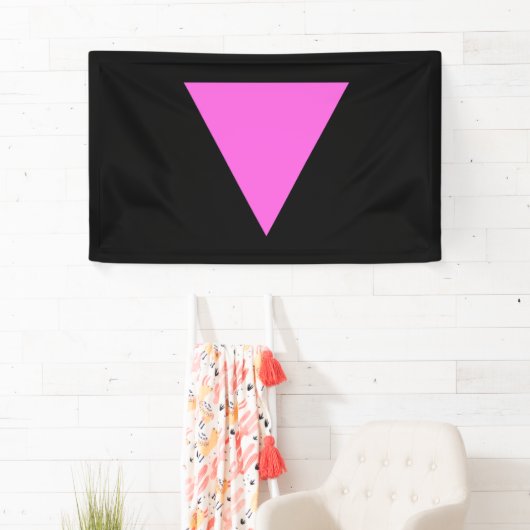 Roze driehoekmarkering spandoek (Insitu)