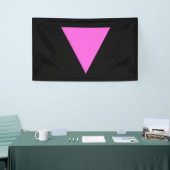 Roze driehoekmarkering spandoek (Beurs)