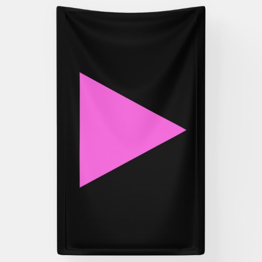 Roze driehoekmarkering spandoek (Verticaal)