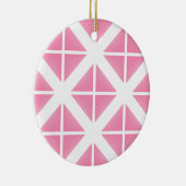 Roze driehoekspatroon keramisch ornament (Rechts)