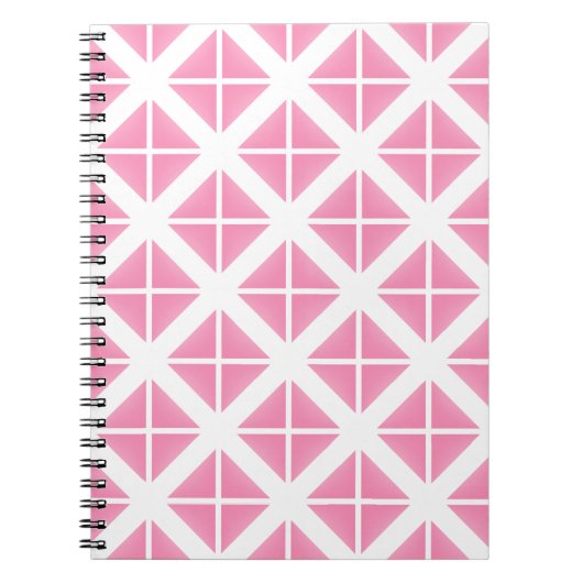 Roze driehoekspatroon notitieboek (Voorkant)