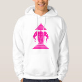 Roze driekleurige olifant Lao/Laos-vlag Hoodie (Voorkant)