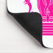 Roze driekleurige olifant Lao/Laos-vlag Muismat (Hoek)