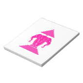 Roze driekleurige olifant Lao/Laos-vlag Notitieblok