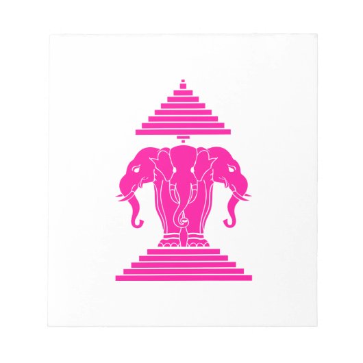 Roze driekleurige olifant Lao/Laos-vlag Notitieblok (Voorkant)