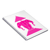 Roze driekleurige olifant Lao/Laos-vlag Notitieboek (Rechterzijde)
