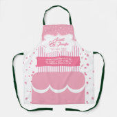 Roze Drielaagse Taart Bakkerij Schort (Voorkant)